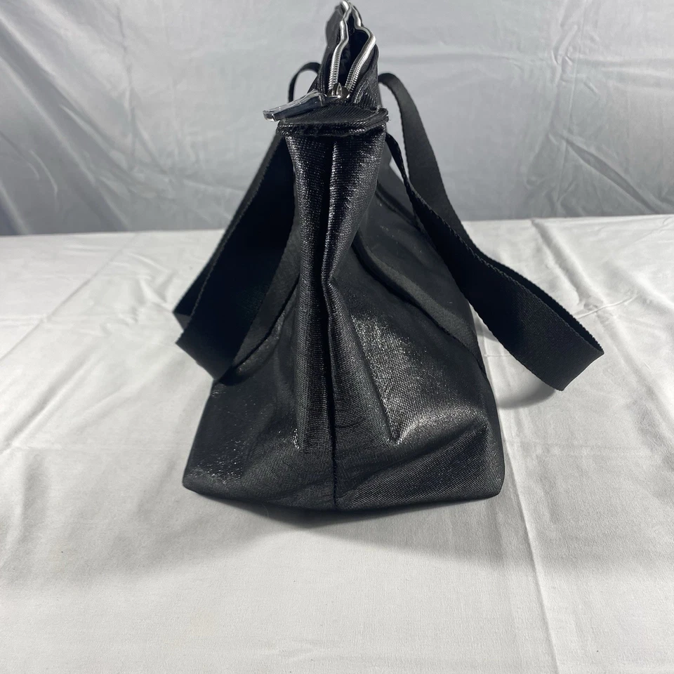 Bolso de Mano Coach Fragancia Metálico Plateado Grande Monedero Viaje Foto 3 de 4