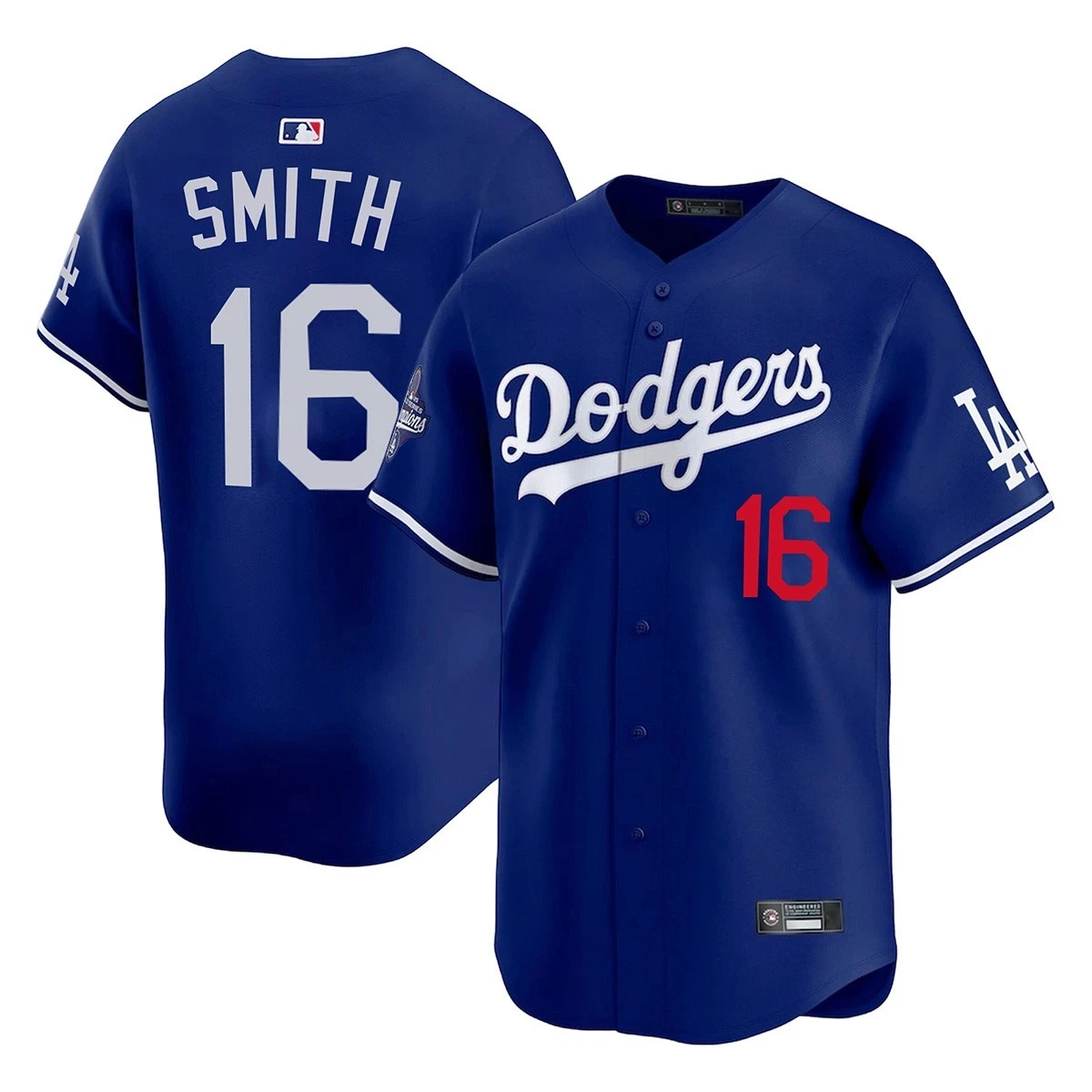 Dodgerss Men's #16 Will Smith 2025 World Series Champions Home Jersey