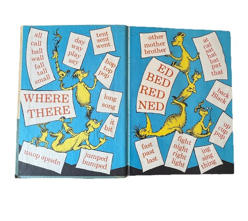 Vintage Dr. Seuss Lot 3 Books Cat in the Hat 1957 Hop on Pop ABC 1963 Beginner - Foto 13 di 19