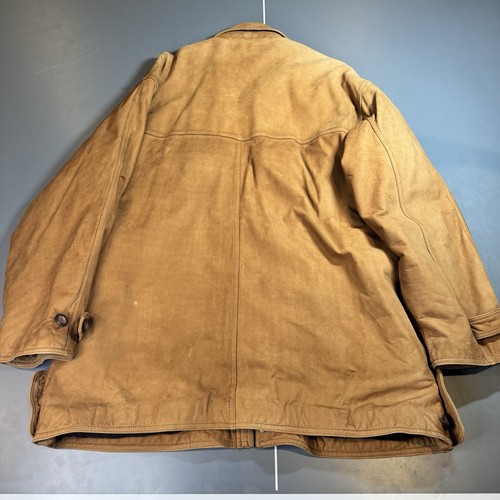 Brooks Brothers Suede Leather Field Jacket Coat Size Large Brown Tan Barn - Picture 12 of 20