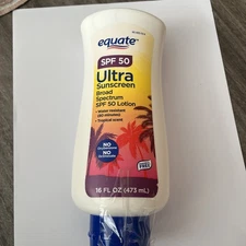 Equate Ultra Sunscreen Lotion SPF 50 16 Fl Oz Sun Protection Water Resistance