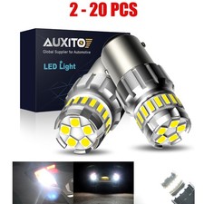 Set 1157 2-20X BAY15D LED P21/5W White 7507 Brake Tail Light Turn Bulb Aluminum