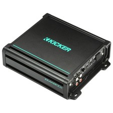 Kicker 48KMA8001 600W RMS KM Series 2-Ohm Mono Class-D Marine Amp w/ Bass Knob