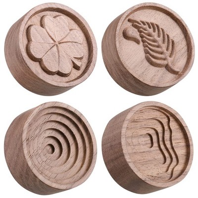 Zhehao 4 Packs Wood Essential Oil Diffuser Small Passive Diffusers Brown 
