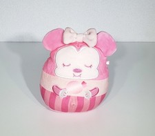 Squishmallows Disney Cute Baby Minnie Mouse With Pink Candy Gum Plush Toy 5" EUC