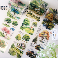Washi Tape Stickers Wald Pet-Scrapbooking-Aufkleber 3 Rollen Journaling-ZubehöR