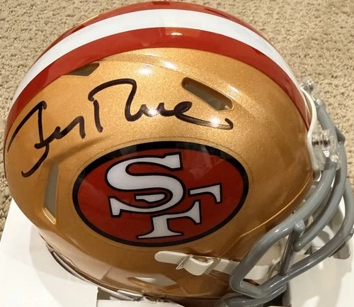 Jerry Rice Autographed/Signed San Francisco 49ers Mini Helmet COA
