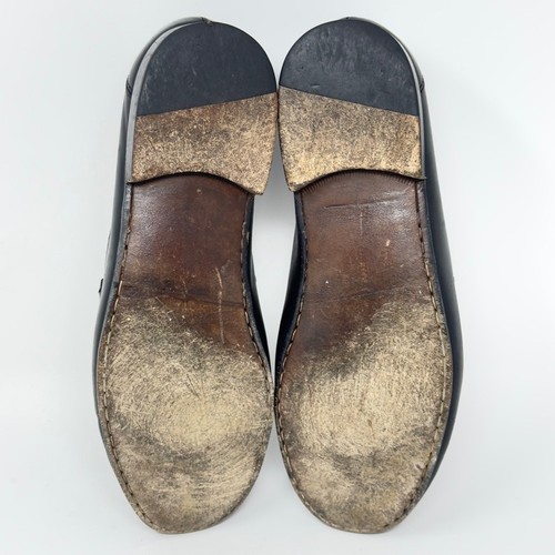 Vintage Salvatore Ferragamo Gancini Loafers Black Leather Size 8.5 EE - Picture 10 of 10