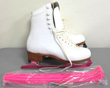Riedell Figure Skates Women's Size 6 White 2215 John Wilson Blades Pre-Owned 
