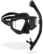 Diving Mask Snorkel Kit Black Cressi Horizon Scilla DM575050 Kits Black Black