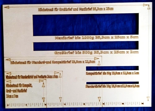 Minkaklecks 1X PORTO BRIEFSCHABLONE POSTSCHABLONE HOLZ STABIL BESCHRIFTET