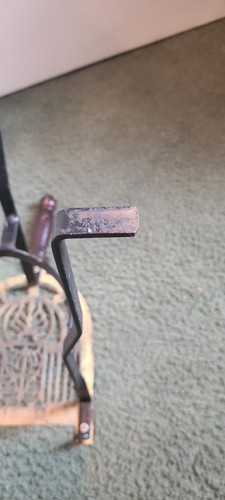 Camino da cucina in ferro e ottone forgiato a mano triste alto 14" - Foto 9 di 11