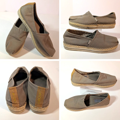Bobs Skechers Shoes Flats Women's Slip On, Gray Size 8, Size Runs Small / Tight