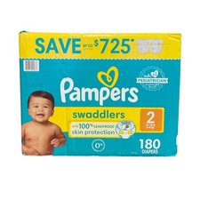 Pampers Swaddlers Diapers Size 2 12-18 Pounds 180 Count