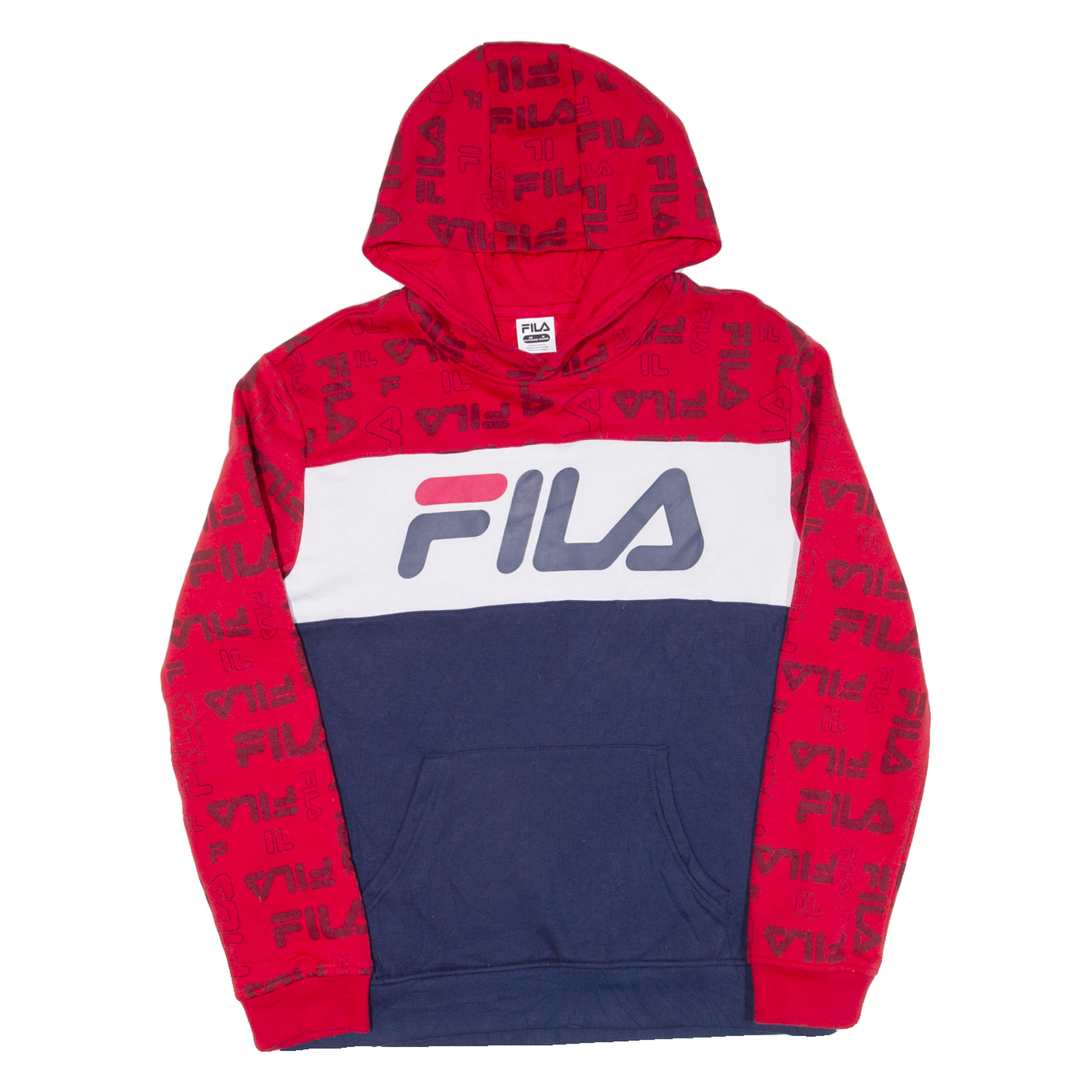 Felpa con cappuccio rossa FILA ragazzo XL