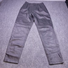 Ralph Lauren Purple Label Rogers Lambskin Pants Womens 10 Black Leather 2,990