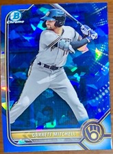 2022 Bowman Chrome Sapphire #BCO-132 Garrett Mitchell Prospect Milwaukee Brewers