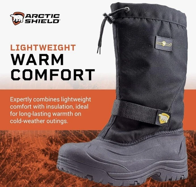 Mens Winter Boots for Men with Removable Wearable Thermal Liner - US size 11