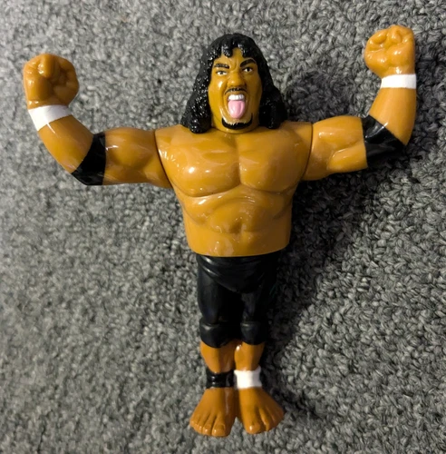 WWF Hasbro Action Figure Samu Headshrinkers Series 10 1994 WWE 90s Pro Wrestling