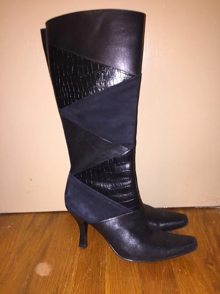 Style & Co Piel de Serpiente Cuero Cocodrilo Caimán Tacones Altos Botas Mujer Zapatos Talla 6.5 Foto 4 de 4