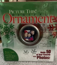 Picture This Digital Christmas Ornament Holds 50 Digital Photo New open box B2 
