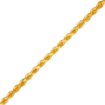 14K Gold Seil Kette Massiv Gold Diamantschliff Italienisches Gold 18'' Schmuck 4G 2MM