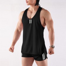 Men Summer Outfit 2-Piece Set Gym Vest and Shorts Sweatsuit Set