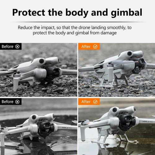 For DJI Mini 4Pro Drone Landing Gear Heightened Extend Landing Gear Accessories - Picture 5 of 16