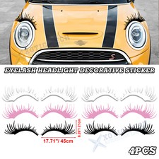 Car Eyelashes Headlight Stickers Funny Auto Decoration For Mini Cooper Beetle