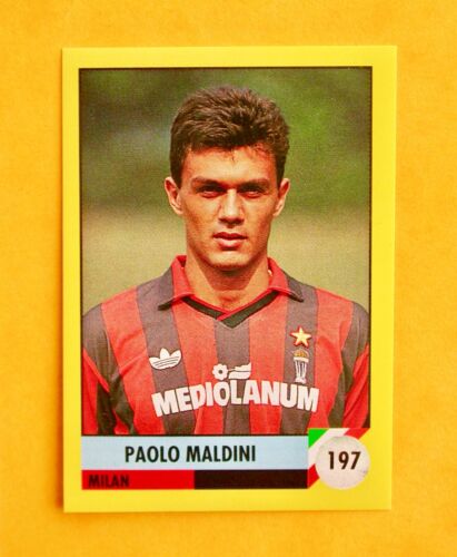 197 PAOLO MALDINI / A.C. MILAN / IL GRANDE CALCIO 92  / FIGURINE VALLARDI - Picture 1 of 2