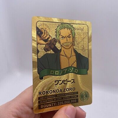 18pcs ONE PIECE Gold Cards Monkey D Luffy Sanji Nico Robin Nami