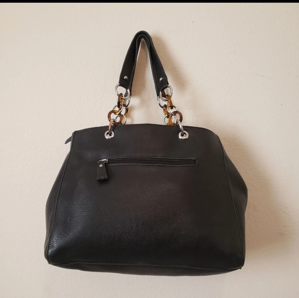 Cartera/bolso/cartera de hombro grande vintage negra para mujer. Amplio con bolsillos Foto 3 de 4
