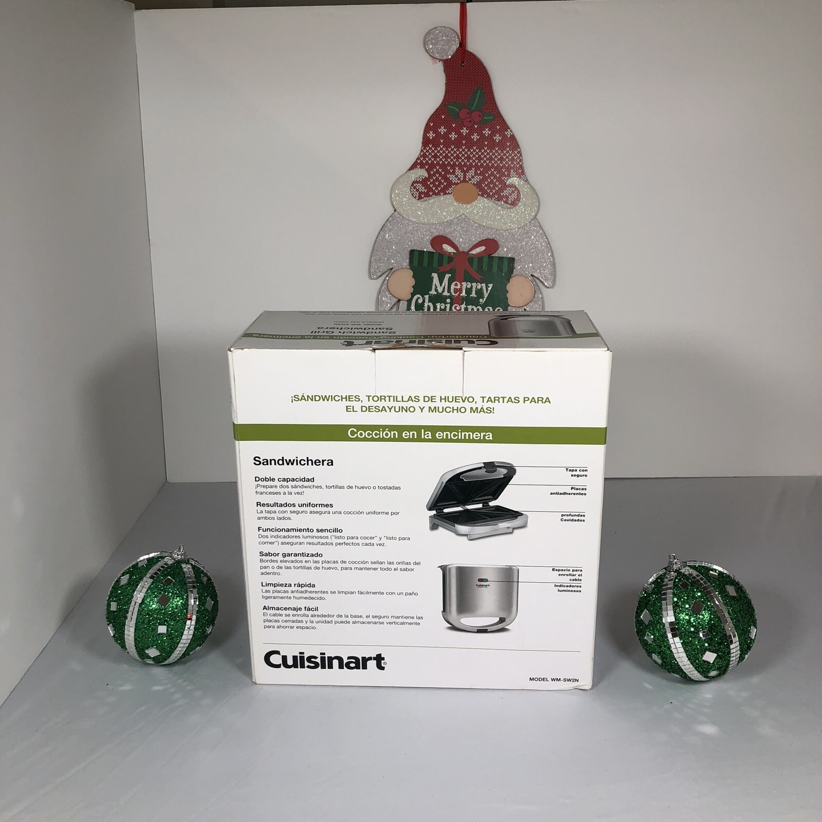 Cuisinart Countertop Cooking Electric Sandwich Grill Silver WMSW2