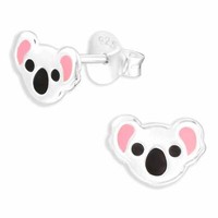 Koala Ohrringe Ohrstecker 925 Silber - Kinder Damen MäDchen Schmuck