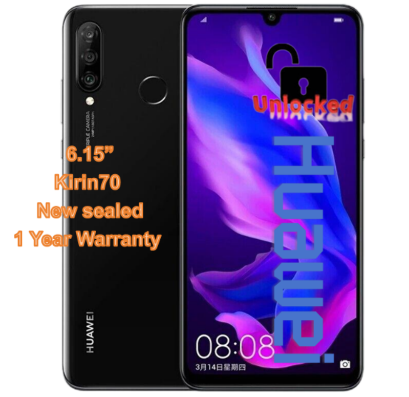 New Huawei P30 lite Unlocked Android Smartphone 4+128GB Kirin70 free shiping