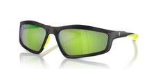 Ferrari Authentic Men Sunglasses 6007U Black 504/8N Lens Lime Mirror Green 64mm