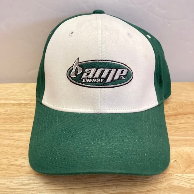 DALE EARNHARDT JR. Green/White "AMP ENERGY" Official NASCAR Fitted Hat (OSFA)