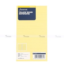 Filofax Personal Size Organiser Diary Yellow Ruled Notepaper Paper -133010 Gift