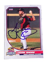 Detroit Tigers LOGAN SHORE  Signed 2022 Toledo Mud Hens Card