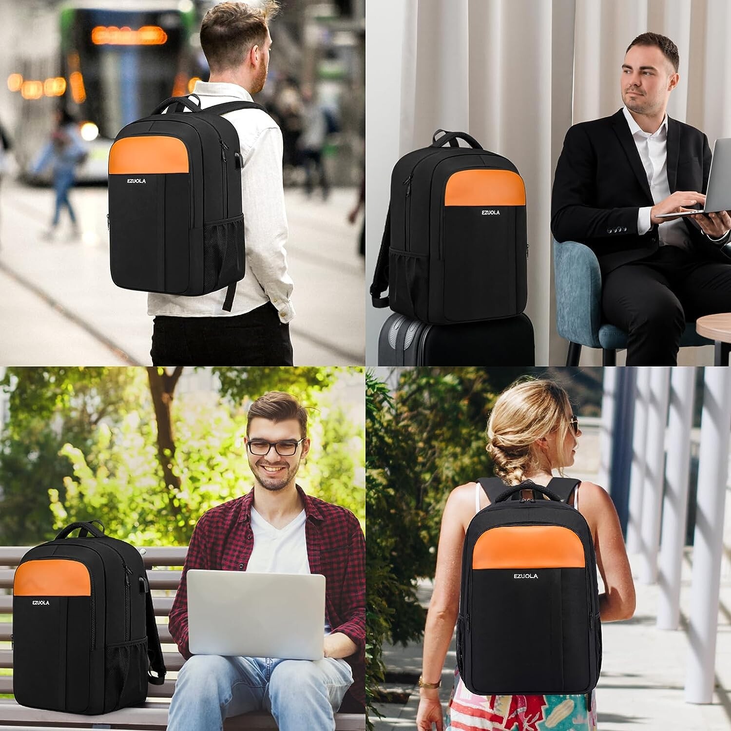 Travel Laptop Backpack - 17 inch - Lightweight - Water Resistant - Anti Theft
