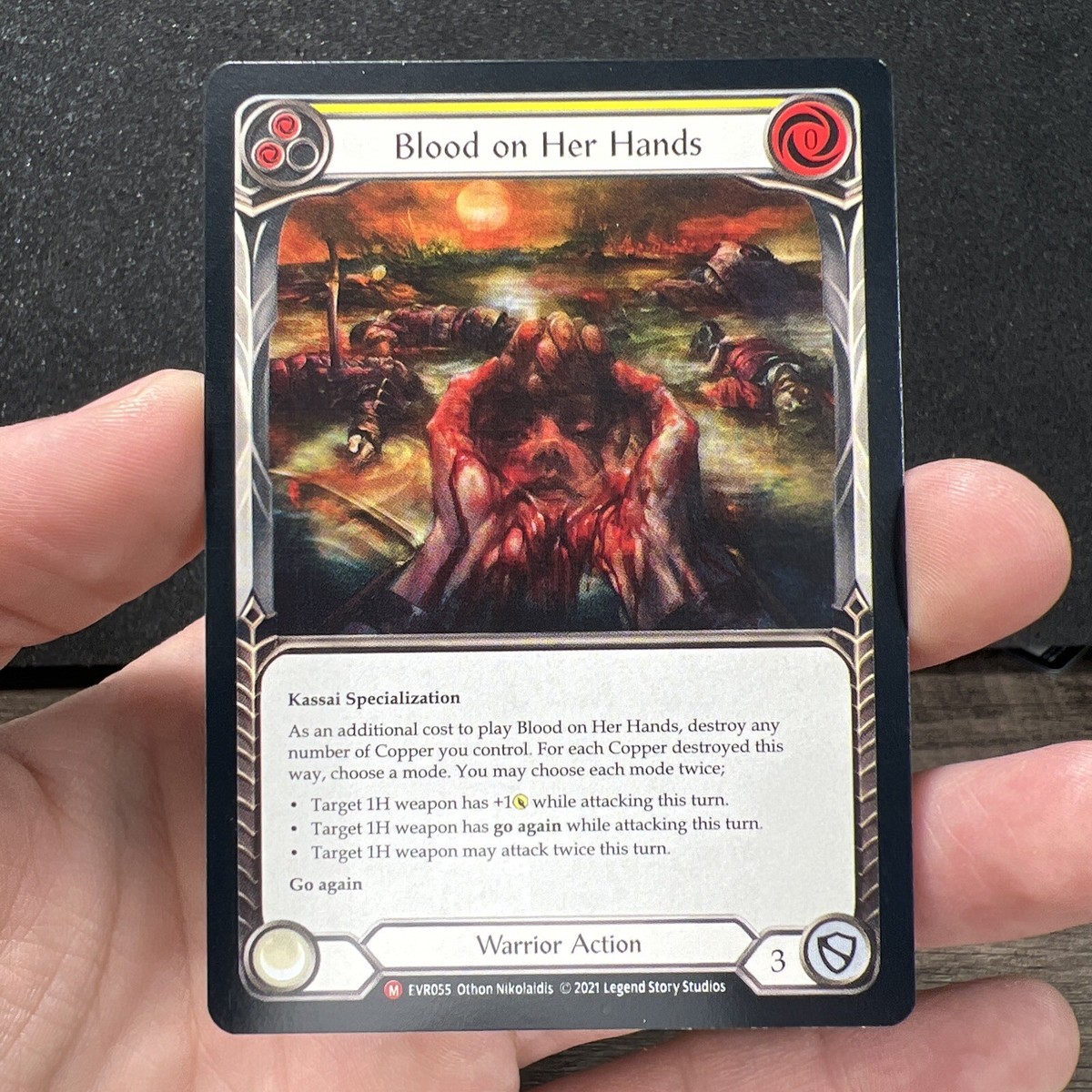 Blood on Her Hands Everfest 1st Edition Majestic EVR055 Flesh and Blood Card | eBay Blood on Her Hands Everfest 1st Edition Majestic EVR055 Flesh and Blood Card | eBay