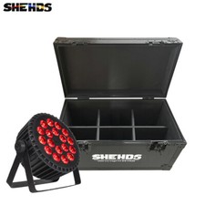 SHEHDS 6in1 Flightcase of LED 18x18W Flat Par RGBWA UV 6in1 Stage Lighting