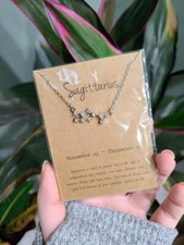 Sagittarius Constellation Necklace - Rhinestones - Star Horoscope Zodiac NEW