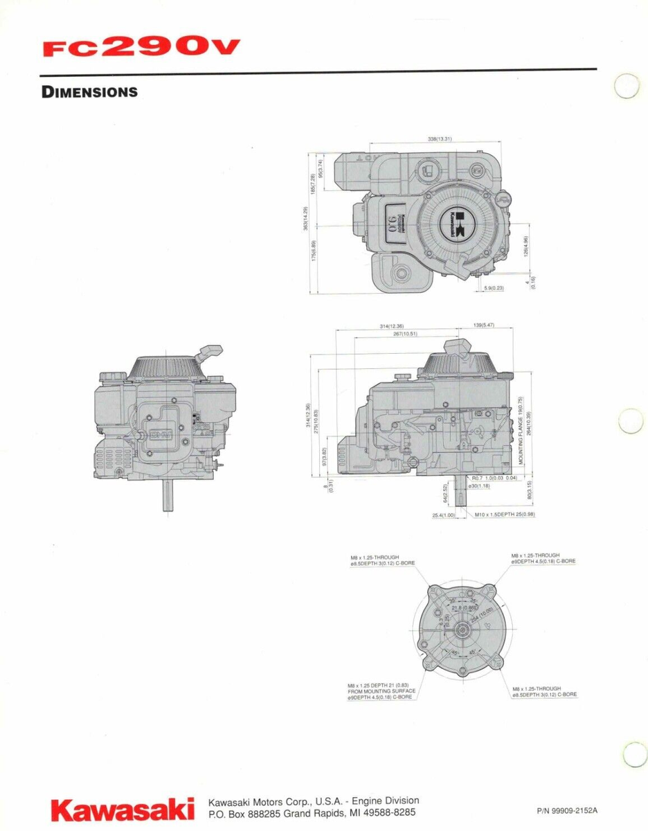 Genuine Kawasaki Dealer Sales Brochure/Product Spec Sheet