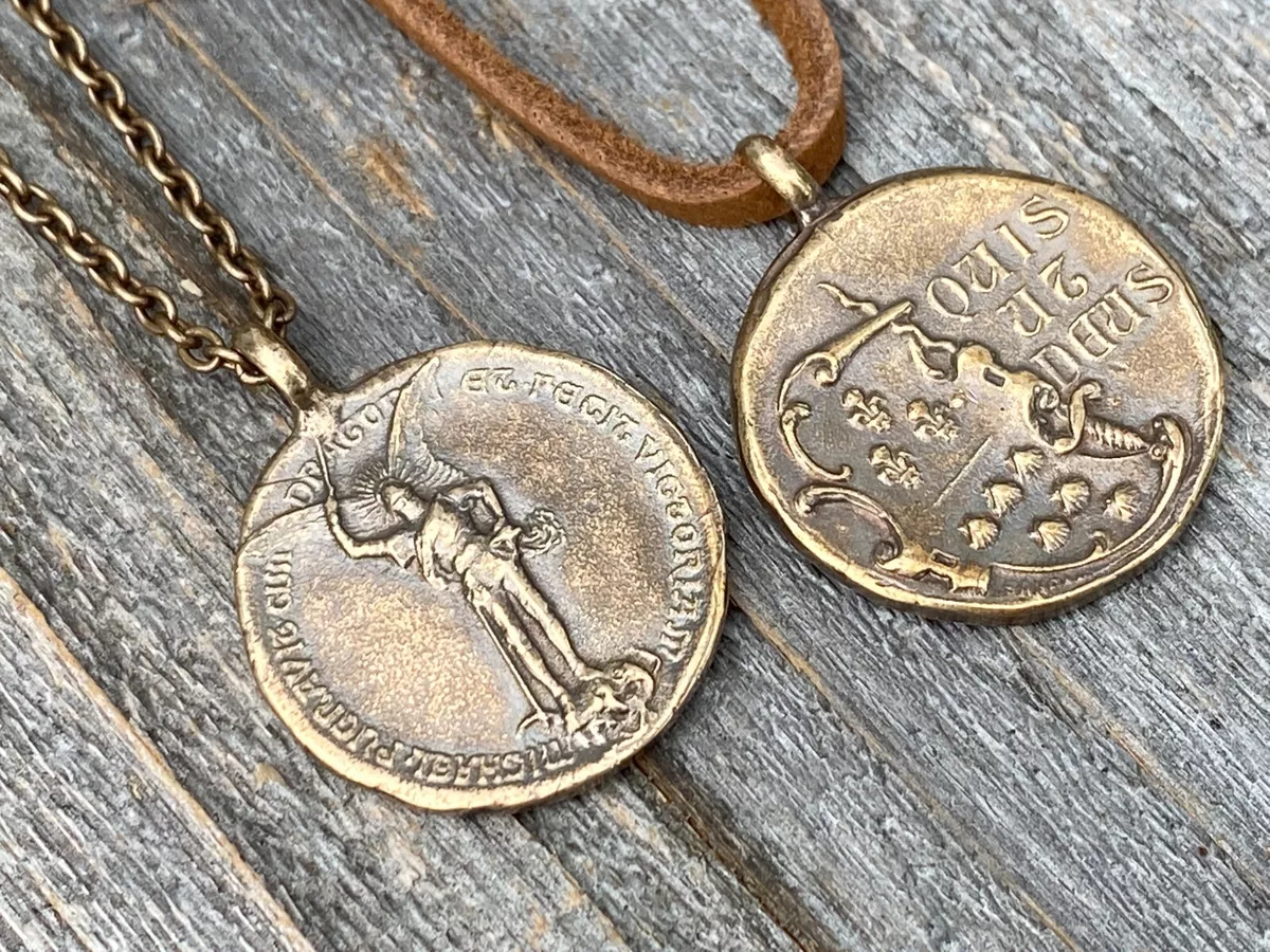 Antique st hotsell michael medal