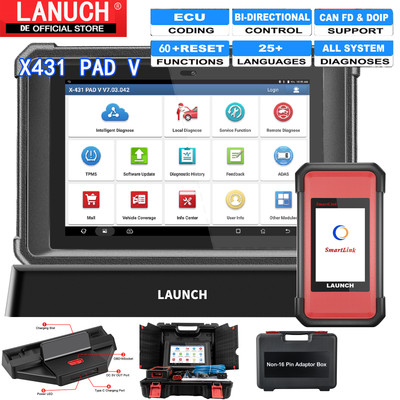LAUNCH X431 PAD V ELITE VII PRO OBD2 Diagnosegerät Online Program Für BMW BENZ