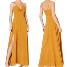NEW Dress the Population Cambria Gown Twist Bodice Honey Size XXS  248