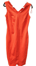 TU Women's Dress UK 10 Orange Lined Wedding Party Occasion Elegant Smart