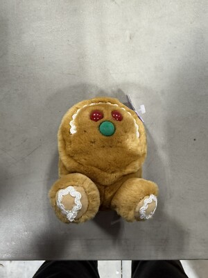 Vintage 1994 Swibco Puffkins  Spice The Gingerbread Man Plush B58 #2