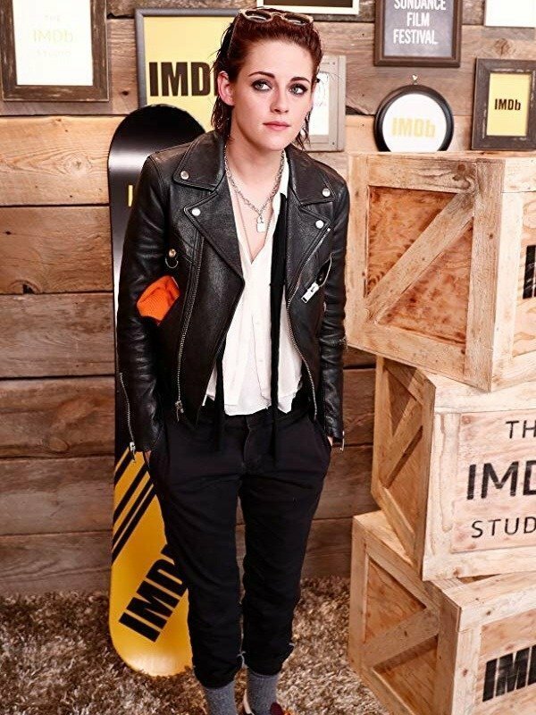 Beautiful Size XL Real Leather Biker Jacket Replica Kristen